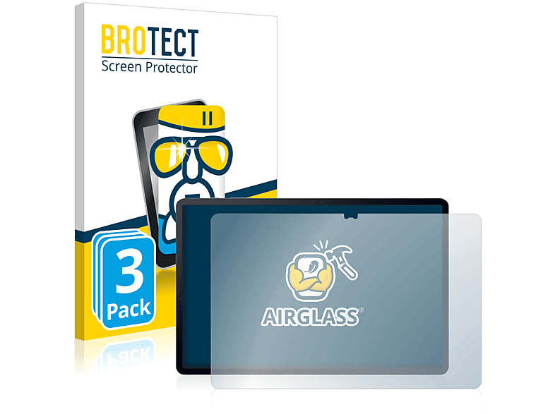 BROTECT 3x Airglass klare Schutzfolie(für Samsung WiFi Galaxy Plus S7 2020) Tab