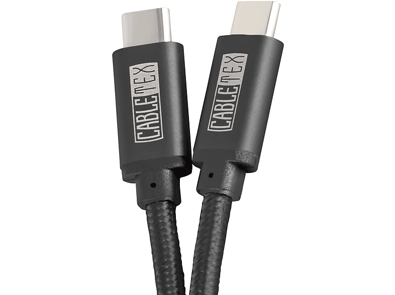 CABLETEX USB C Kabel USB-Kabel, Schwarz