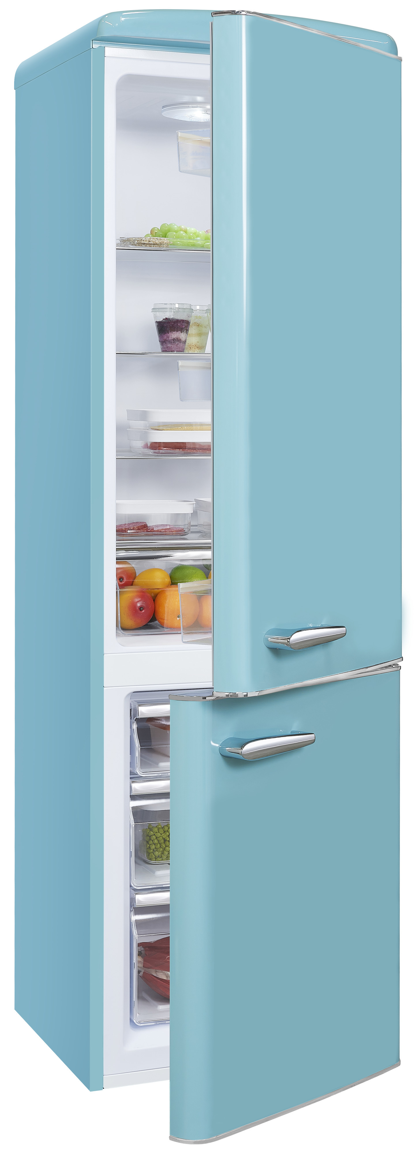 Frigorífico combi - RKGC250-70-H-160E EXQUISIT, Azul Turquesa, Instalación Incluida + Retirada Producto Antiguo