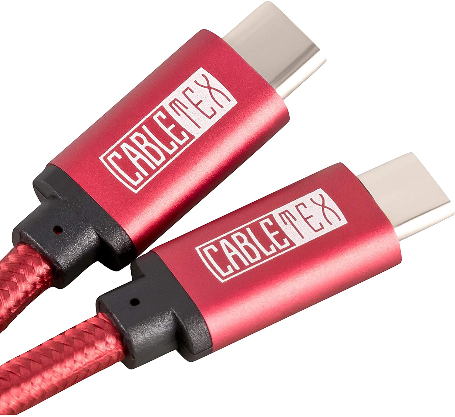 Kabel CABLETEX Rot USB C USB-Kabel,