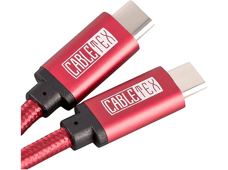 CABLETEX USB-C Auf USB-A Kabel 2m – 60W Schnellladen, 5 Gbit/s Datenübertragung, USB 3.2 Gen1