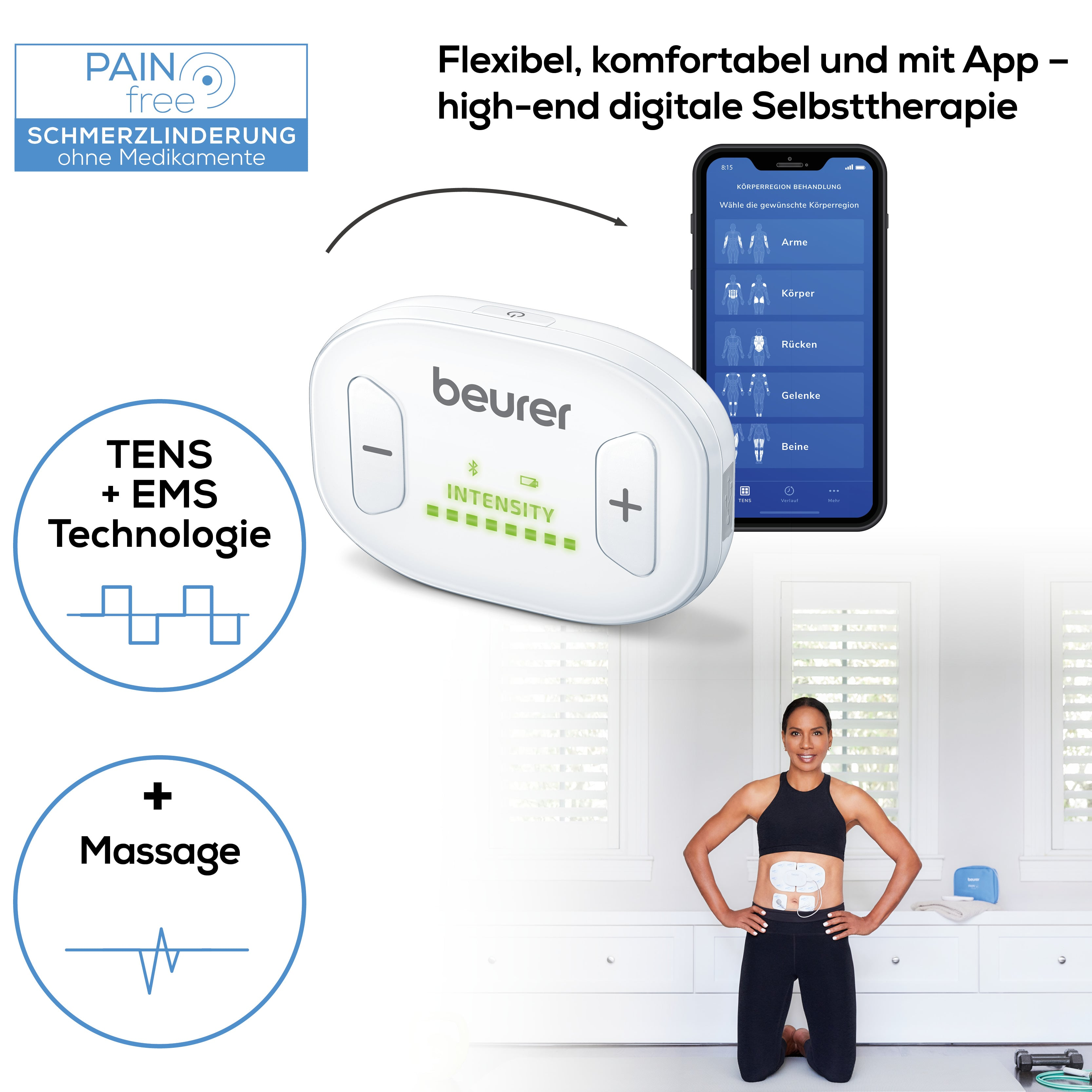 Elektrische EM BEURER Relax 70 Muskelstimulation Menstrual