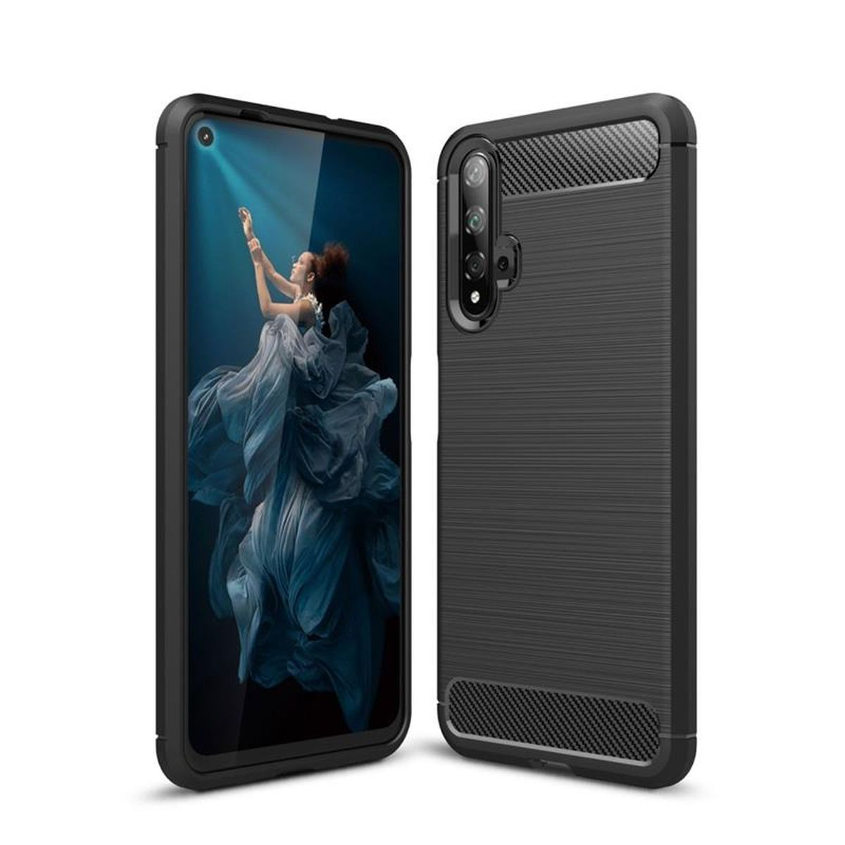 COVERKINGZ Honor, Carbon Look, schwarz im 20, Backcover, Handycase