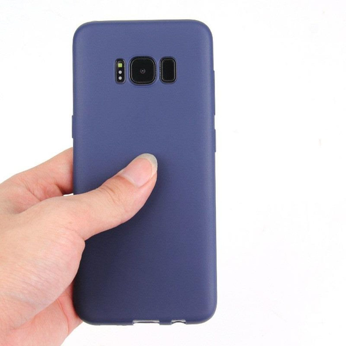 aus Samsung, Silikon, Blau Galaxy S8, Handycase COVERKINGZ Backcover,