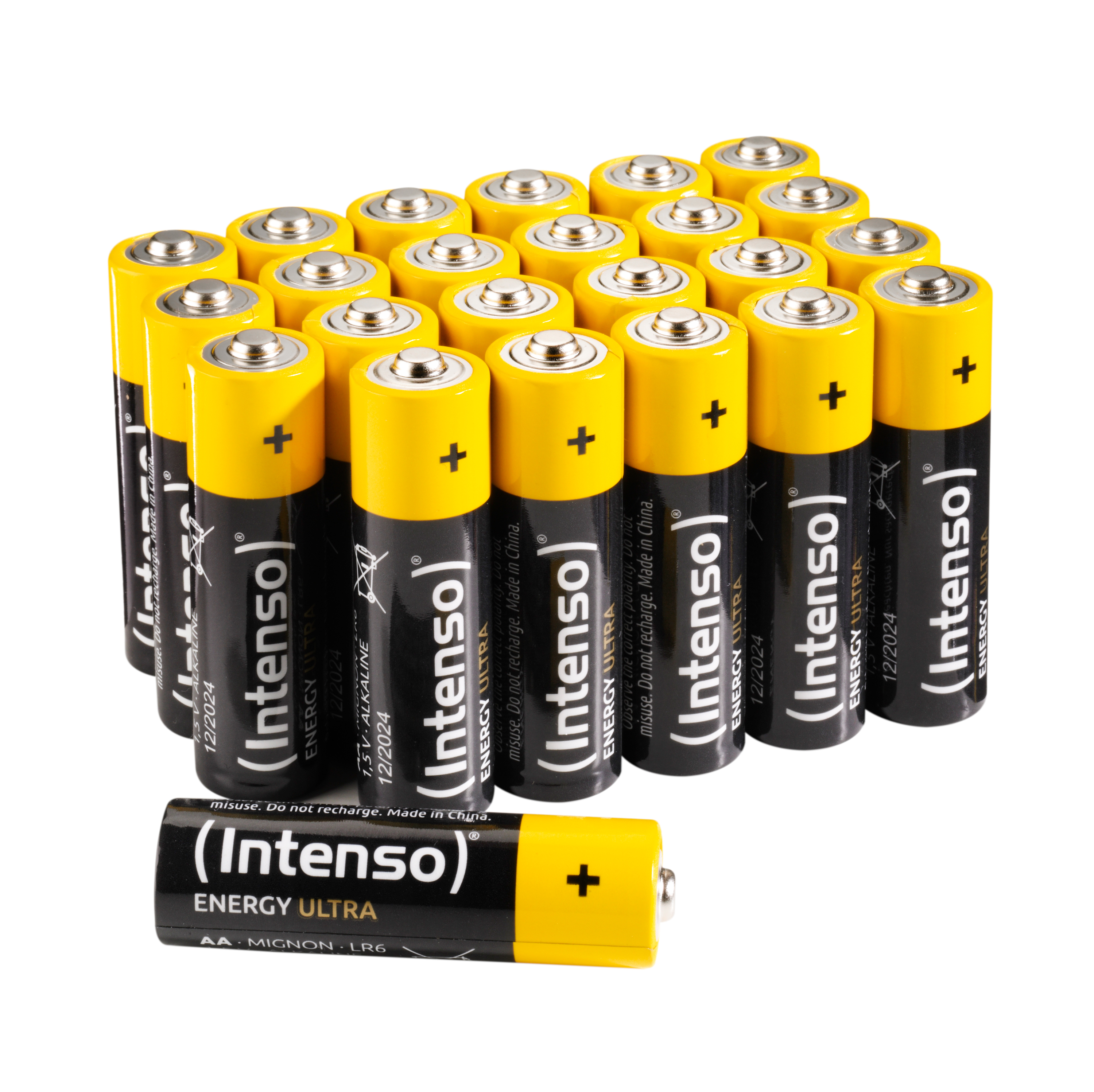 LR6, Energy Alkaline Pack 24er Mignon AA LR6 INTENSO Manganese AA, Ultra Batterie (Quecksilberfrei),