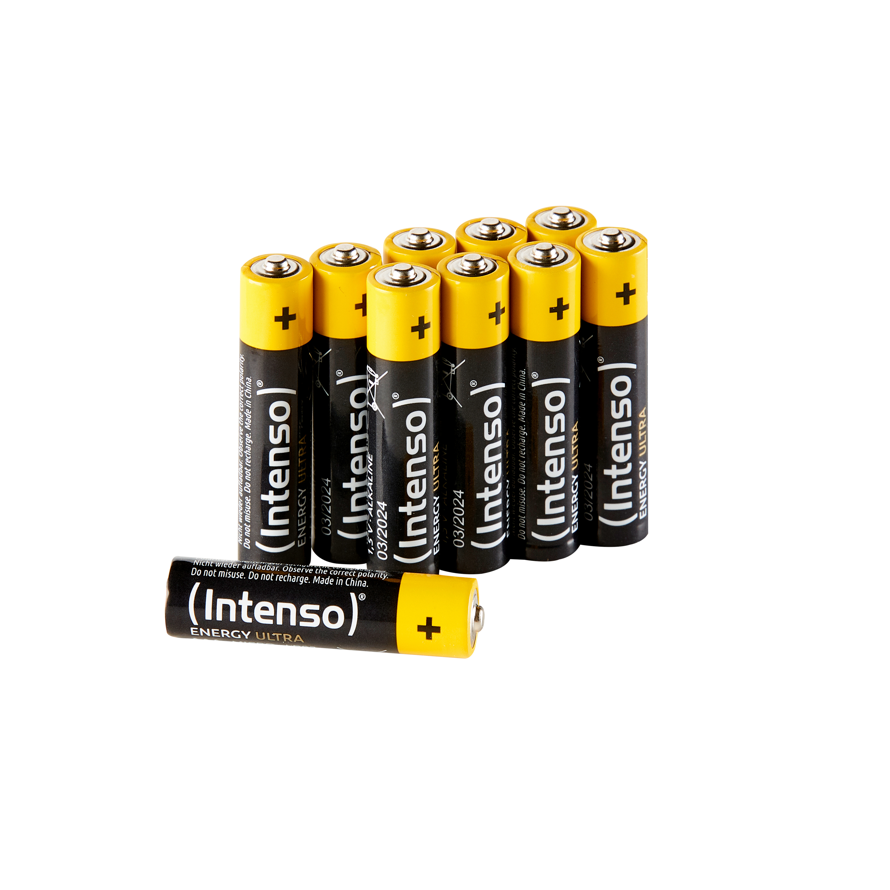 Batterie AAA (Quecksilberfrei), Pack Micro Energy Alkaline Ultra LR03, INTENSO 10er AAA, LR03 Manganese