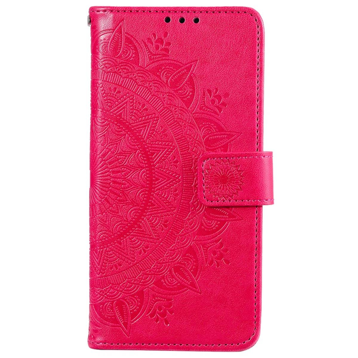 Xiaomi, Klapphülle Mandala COVERKINGZ Bookcover, mit Muster, / 12X, Pink 12