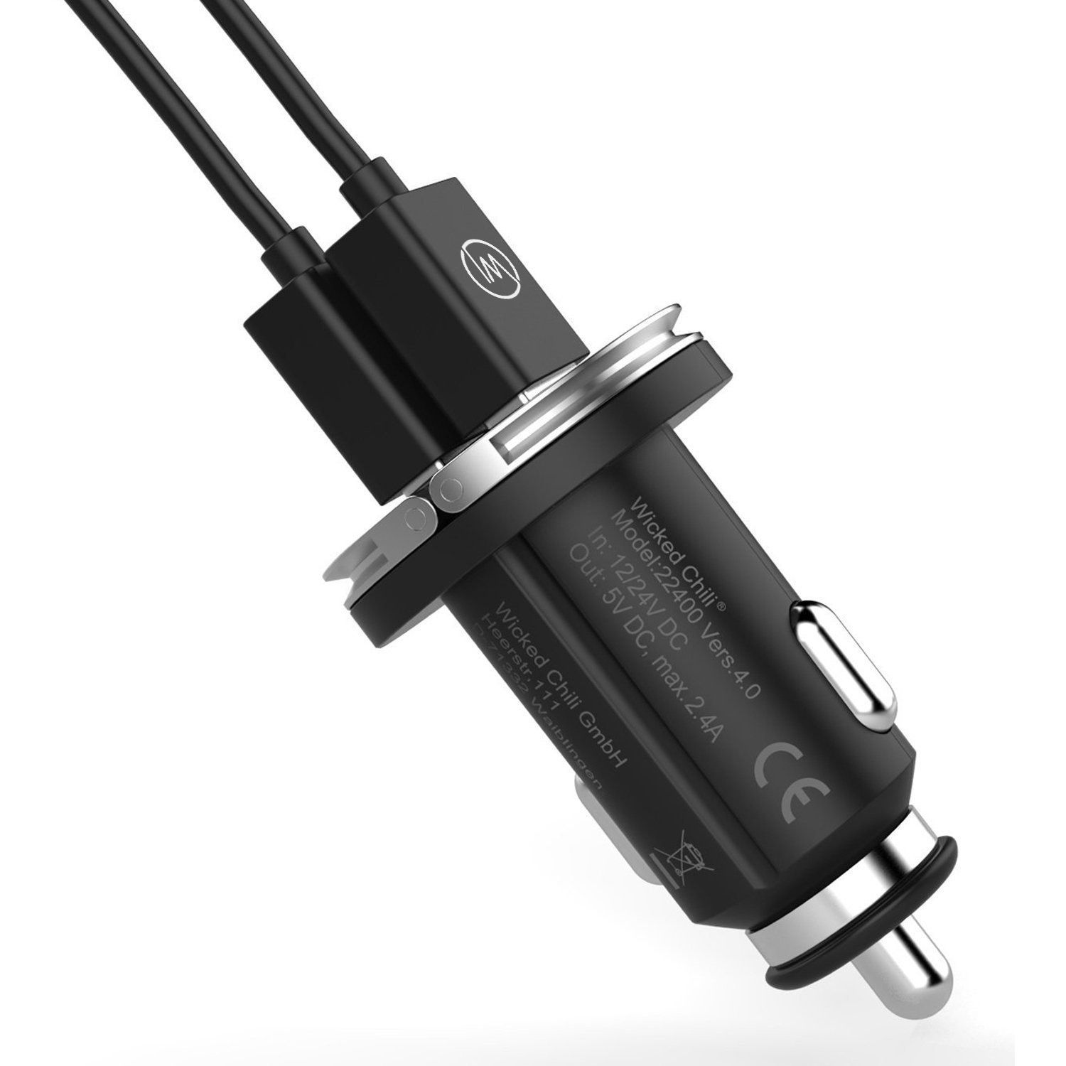 WICKED CHILI 1x Smartphone Ladekabel, und mit Realme, Schwarz MicroUSB Handy-Ladekabel MicroUSB 1 Samsung, Anschluss, für m, Vivo Huawei