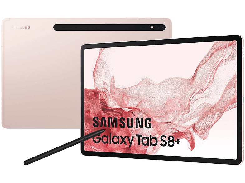 SAMSUNG Galaxy Tab S8+, 256 GB, Tablet, 12,4 gold Zoll