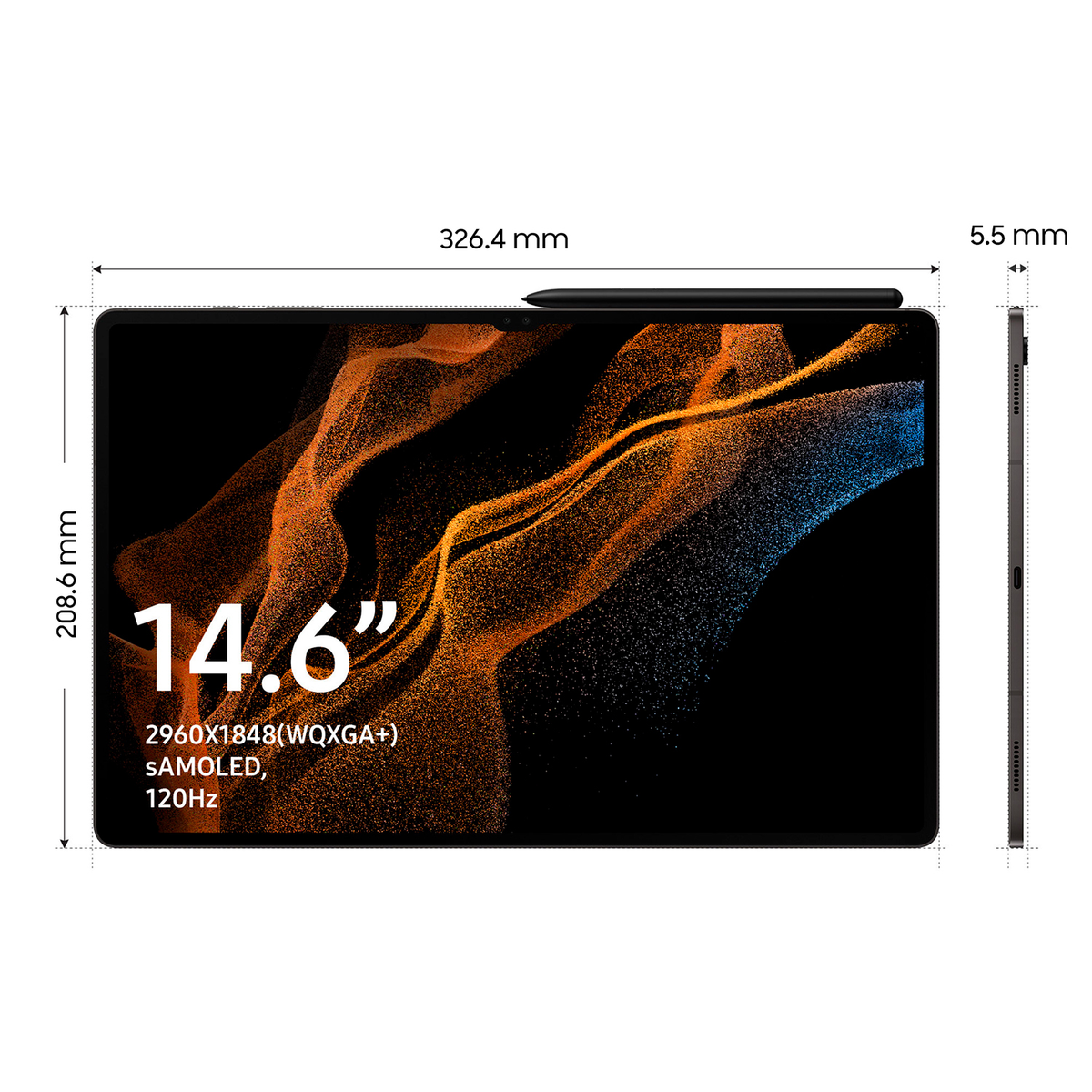 SAMSUNG Tablet, TAB 512 GB, GALAXY Grau ULTRA, 14,6 S8 Zoll,