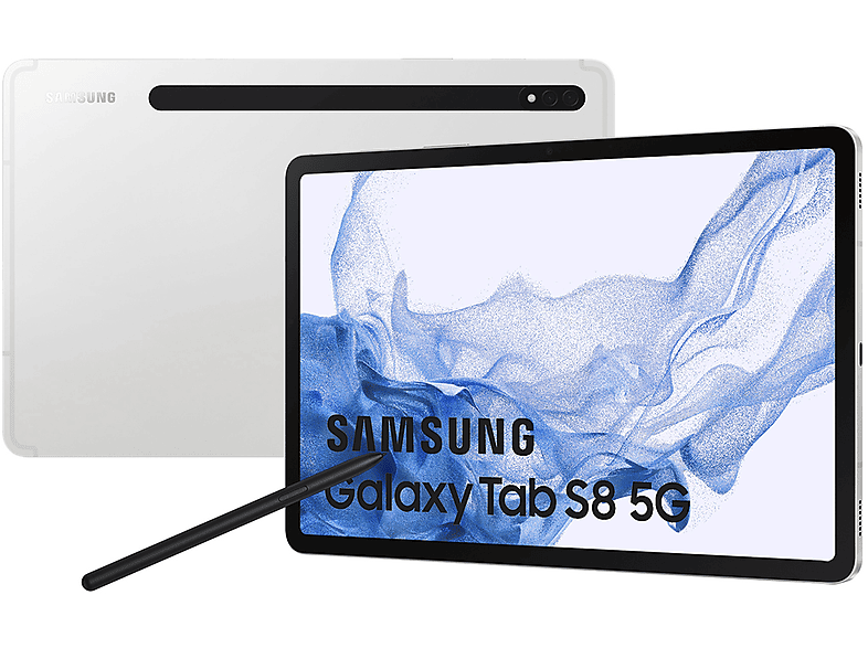SAMSUNG Galaxy Tab S8, Tablet, 128 GB, 11 Zoll, silber