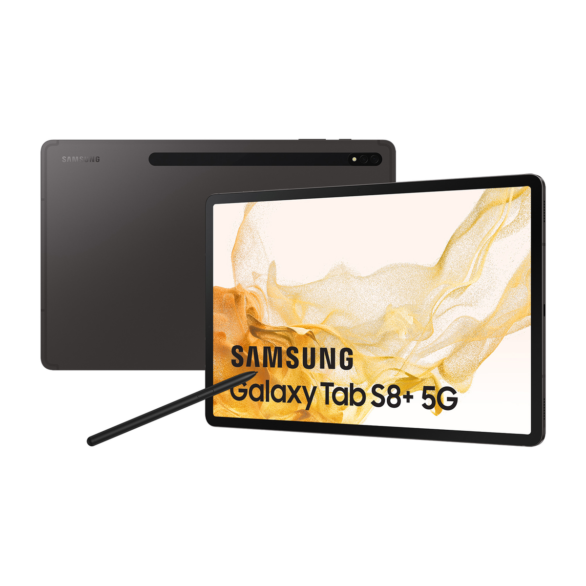 SAMSUNG GALAXY TAB S8+, Tablet, 12,4 256 Zoll, GB, Graphit