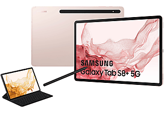 SAMSUNG Samsung  Galaxy Tab S8+ 256GB Wi-Fi +5G Pink Gold, 8806094149425, 256 GB, 12,4 Zoll, Highlights

	Für Kreative: smarter S Pen für alle deine Ideen &amp;amp; Skizzen inklusive
	Für Gamer: leistungsstarker Prozessor &amp;amp; hochauflösendes 120 Hz Display
	Für Serienjunkies: lange Akkulaufzeit &amp;amp; Quad-Lautsprecher mit Dolby Atmos
	Für Produktive: Multitasking mit flexibel anpassbarer Multi Window-Ansicht für organisiertes und effektives Arbeiten
	31,5 cm (12,4 Zoll) Super AMOLED Display
	13 + 6 Megapixel Haupt- und 12 Megapixel Frontkamera
	Leistungsstarker 10.090 mAh Akku
	8 GB RAM und 256 GB interner Speicher (erweiterbar)
	5G-Unterstützung


 

Lieferumfang


	Samsung Galaxy Tab S8+, Akku (fest verbaut), Datenkabel (USB-C), S Pen, Steckplatzwerkzeug, Kurzanleitung
