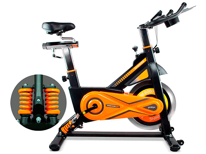 Bicicleta Estática - HOMCOM Bicicleta Estática, altura ajustable,  resistencia ajustable, pantalla LCD, respaldo, 52x107x110 cm