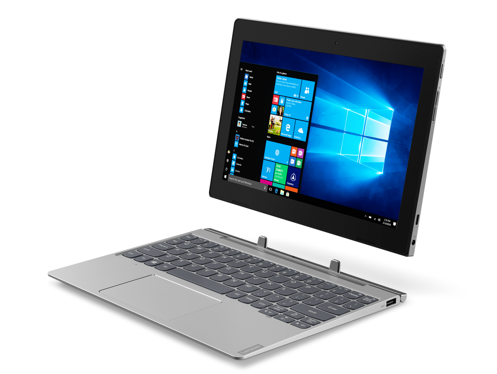 Convertible 2 en 1 - ideapad D330-10IGM LENOVO, 10,1 ", Intel® Celeron® N4000, 4 GB, 64 GB, Windows 10 Home, Gris