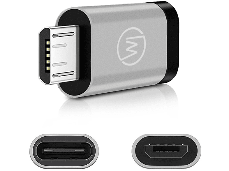WICKED CHILI USB-C Adapter für SD-Kartenlesegerät für Bilder-, Video- und Datenübertragung auf MicroUSB Handy Adapter