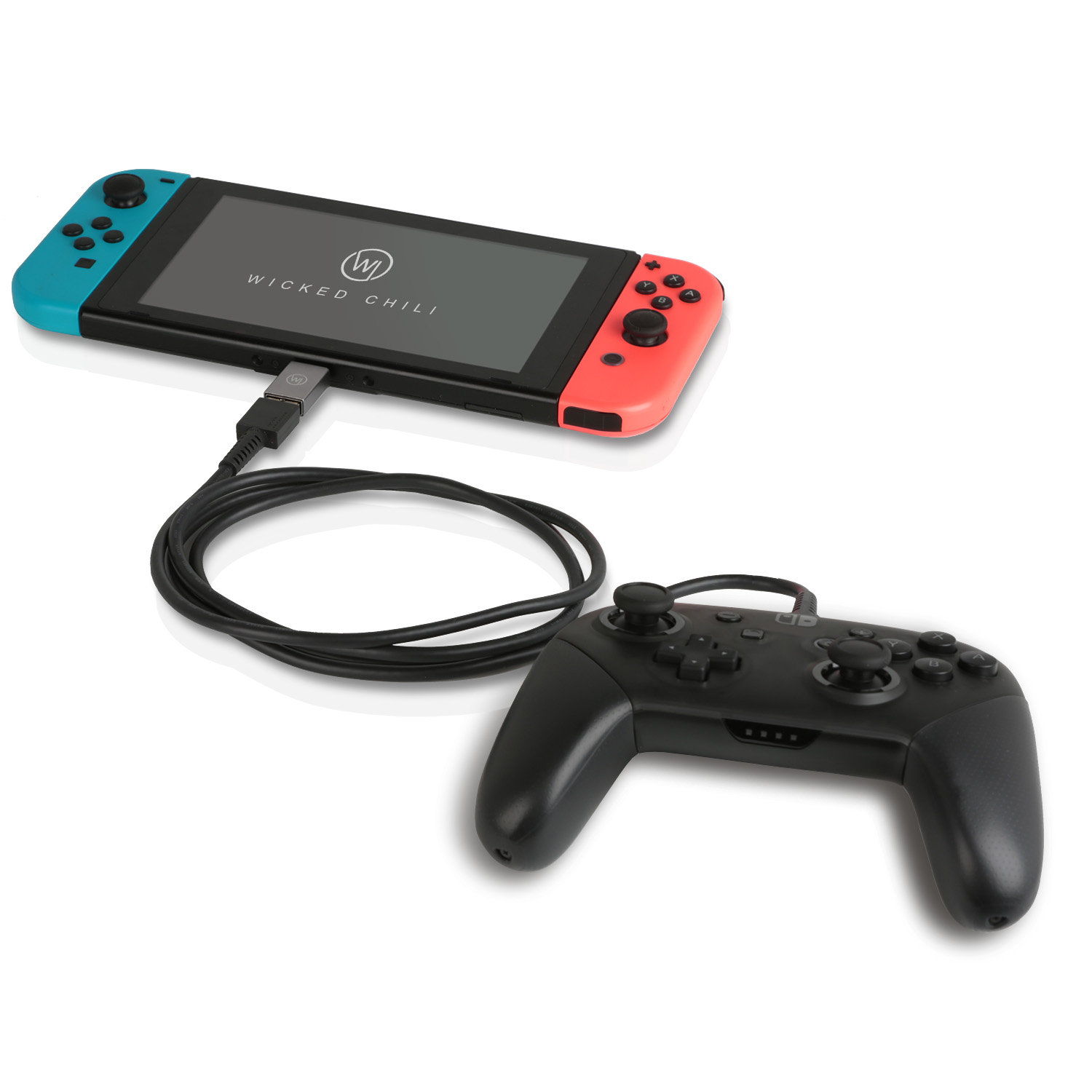 WICKED CHILI Nintendo Konsole zwischen und Adapter USB-C für Verbindung Wireless Controller Pro Adapter Switch Switch und