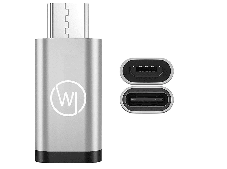 WICKED CHILI USB-C auf MicroUSB OTG Handy Alu-Adapter für Huawei EnVizion 360 USB-C Kamera, nur für Datentransfer Adapter