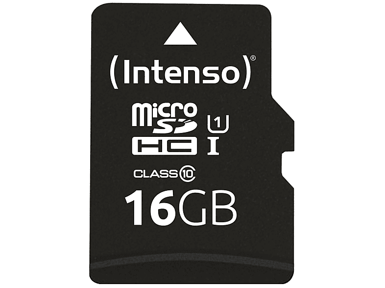 Premium, Card MicroSD MB/s UHS-I 20 SDHC Speicherkarte, 16 Micro-SD GB, INTENSO 16GB