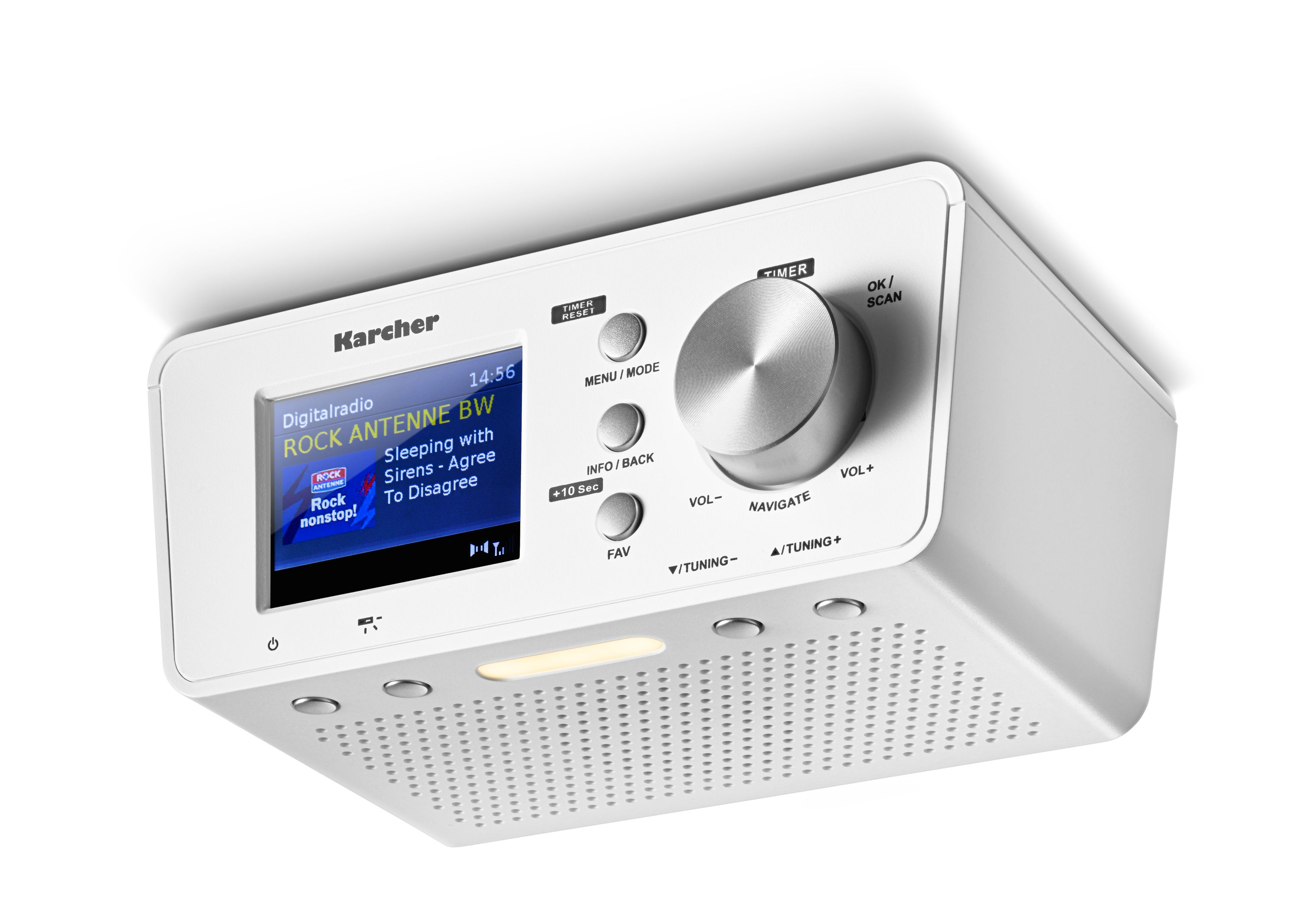 UKW Weiß DAB+, Küchenradio, KARCHER RA (FM), 2035D DAB+, Bluetooth,