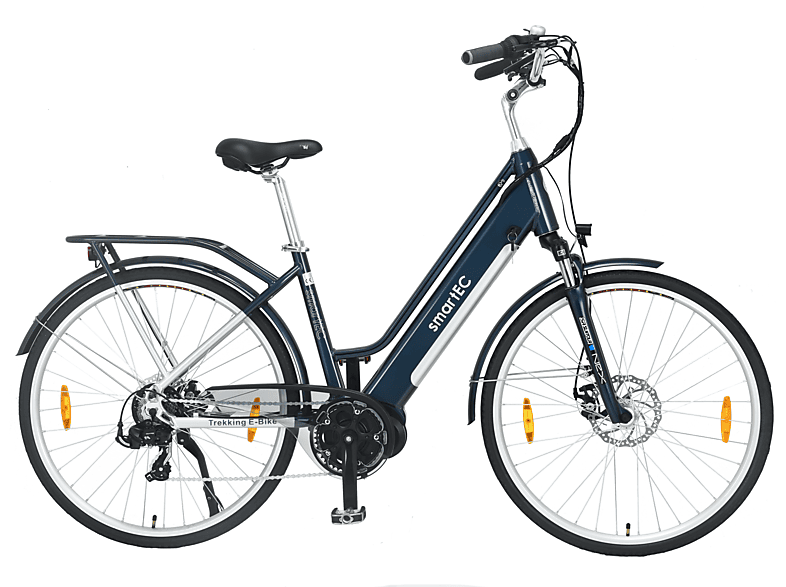 SMARTEC TrekX-28MD Trekkingrad (Laufradgröße: 28 Zoll, Rahmenhöhe: 48 cm, Unisex-Rad, 468 Wh, Blau)