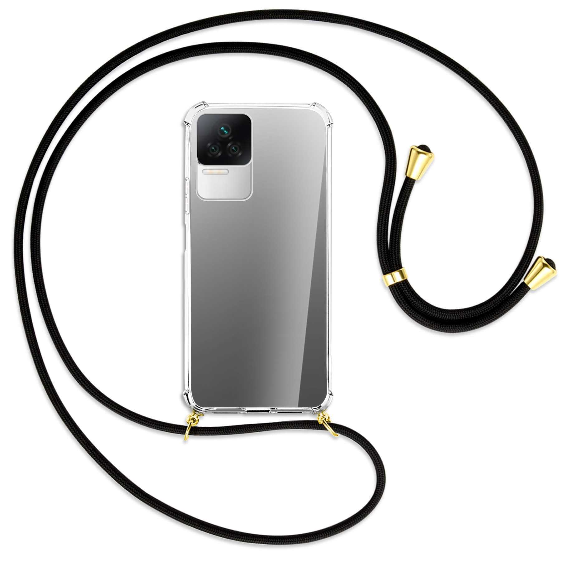 ENERGY Xiaomi, Schwarz Backcover, MTB Kordel, / Redmi Umhänge-Hülle mit MORE K50, Gold