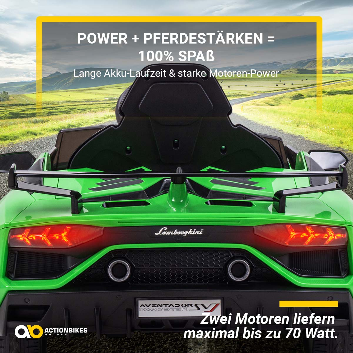 ACTIONBIKES MOTORS Lamborghini Aventador - Elektroauto – Einsitzer SX2018