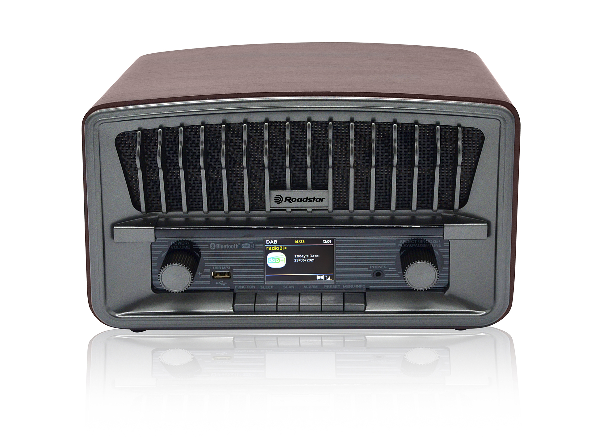 ROADSTAR HRA-270 D+BT DAB+ Radio, Grau Bluetooth, DAB