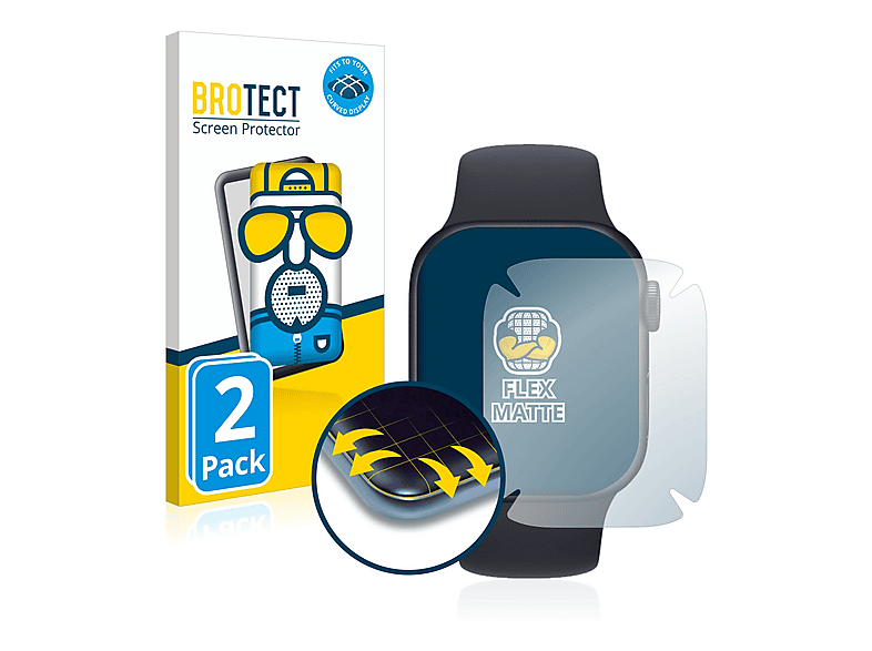 BROTECT 2x Flex matt Full-Cover 3D Cuverd Schutzfolie(für Anbernic RG
