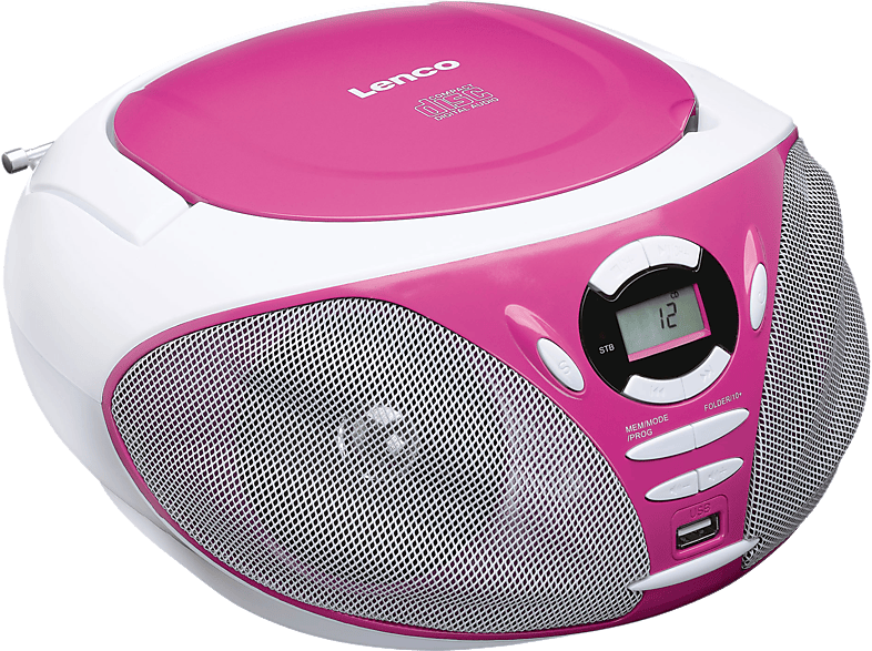 SCD-300PK Pink LENCO Radiorecorder,