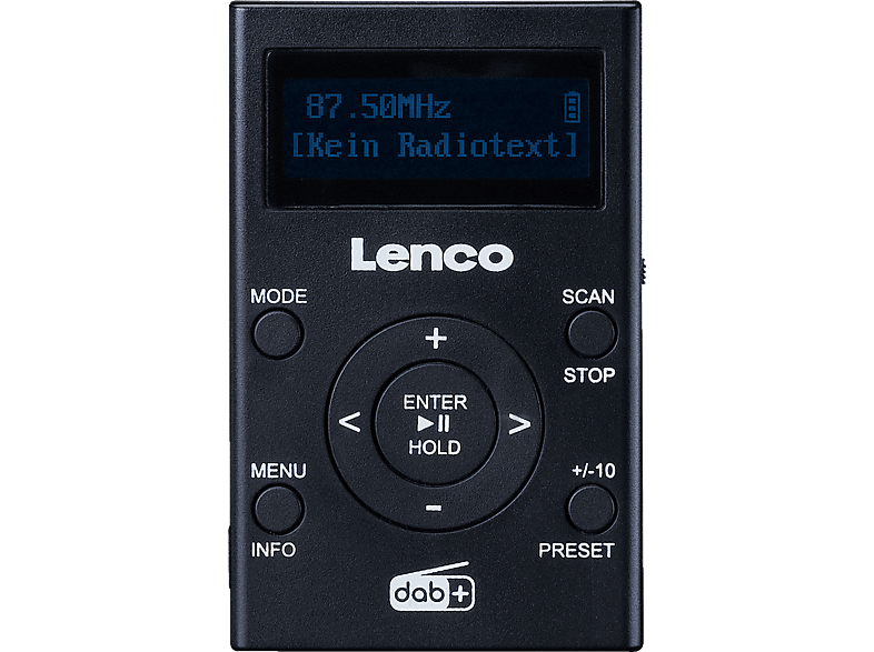 LENCO PDR011BK Taschenmp3player DAB+ Radio mit MP3Funktion