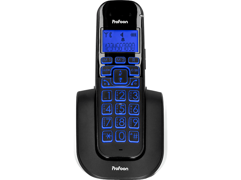 PROFOON PDX-2808 - DECT-Telefon mit großen Tasten und 1 Mobilteil - Seniorentelefon schnurlos ...