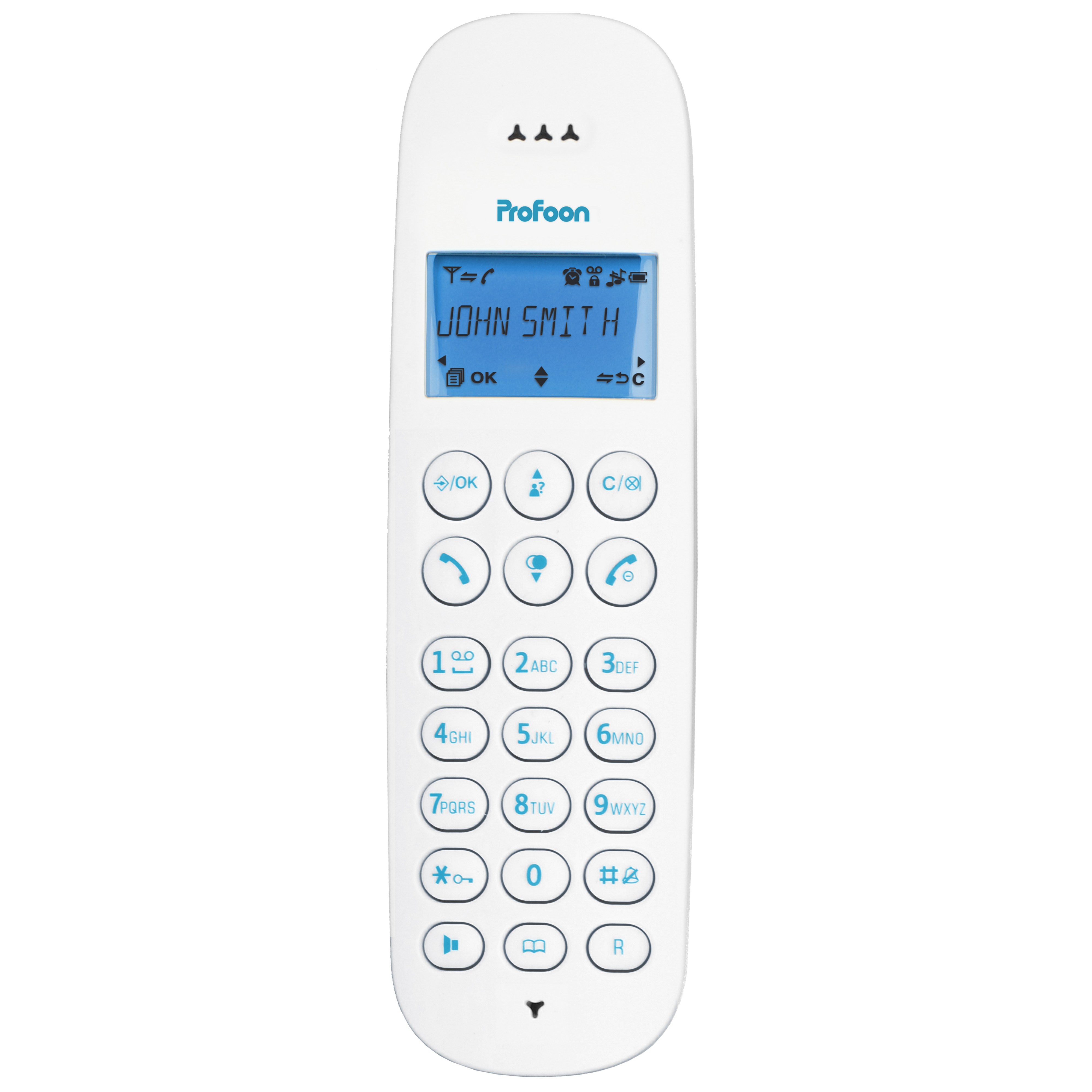 TELEFONO CORDLESS PROFOON PDX300BW , DECT, LCD retroilluminato