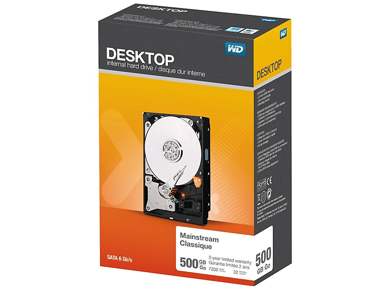 WESTERN DIGITAL Desktop Mainstream Retail, 2 TB, HDD, intern