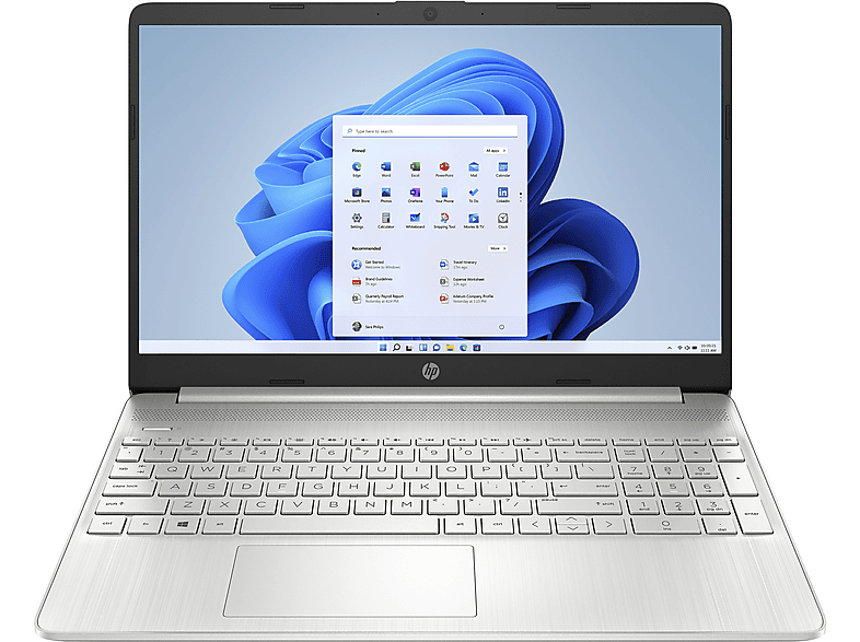 HP 15s-eq2102ns, Notebook mit Zoll Prozessor, Ryzen™ 256 8 SSD, Display, AMD RAM, GB 15,6 GB 5 Silber