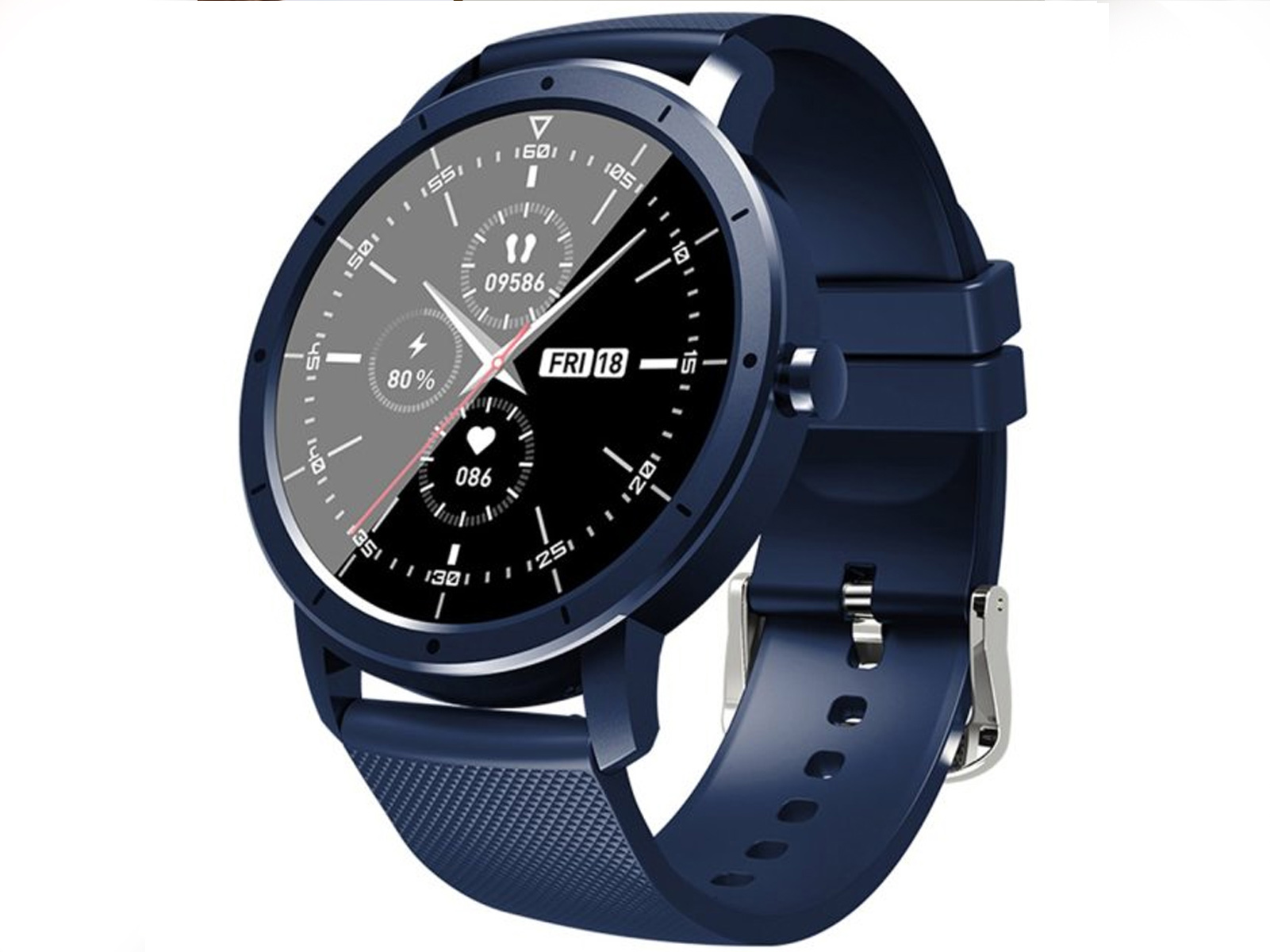 Smartwatch - KHW21 DEPORTIVO KLACK, Reloj Inteligente compatible con Iphone Samsung Huawei Xiaomi Azul, 1,28 "