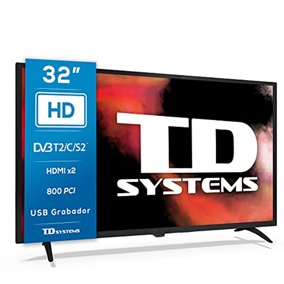 TV LED 32" - K32DLK12H TD SYSTEMS, HD, K32DLK12H, DVB-T2 (H.265)Sí, Negro