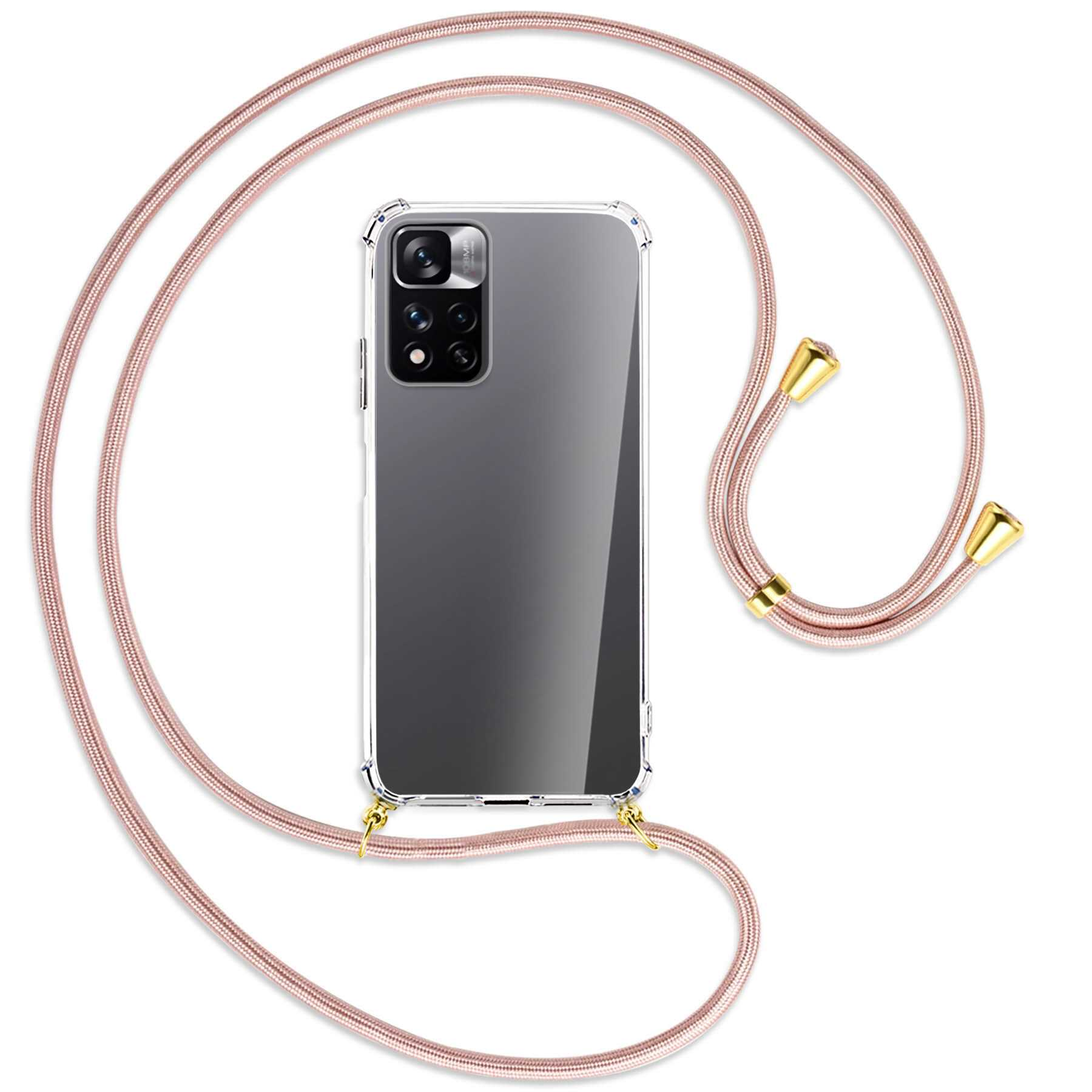 MTB MORE ENERGY Umhänge-Hülle Xiaomi, Note Rosegold Kordel, Backcover, Gold Plus, Redmi Note Pro 11 Redmi mit 11 Pro+, 