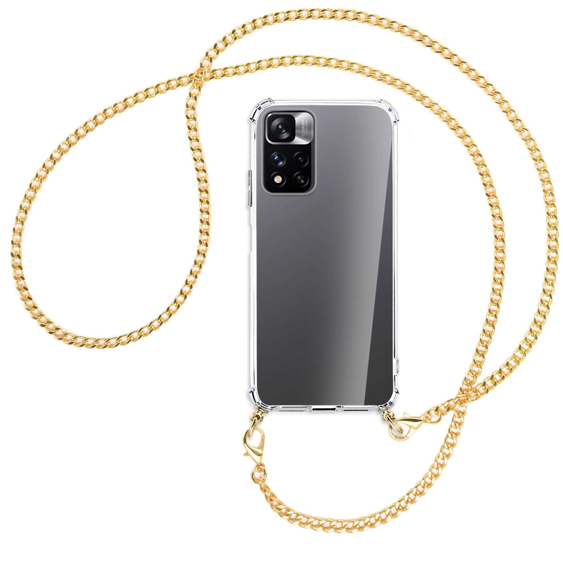 Kette Note Umhänge-Hülle Metallkette, MTB (gold) Backcover, Note Redmi Redmi mit ENERGY Plus, MORE Xiaomi, 11 Pro 11 Pro+,
