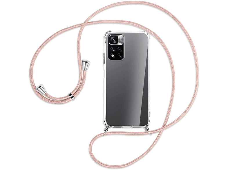 Redmi Pro+, Silber Redmi MTB Umhänge-Hülle 11 mit Plus, Note Backcover, Rosegold Pro Note Xiaomi, MORE 11 ENERGY Kordel, /