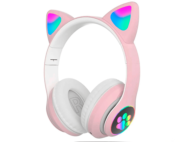 Auriculares inalámbricos - KAT KLACK, Supraaurales, Bluetooth, Orejas de  Gato compatible con Huawei Samsung Xiaomi Iphone Rosa