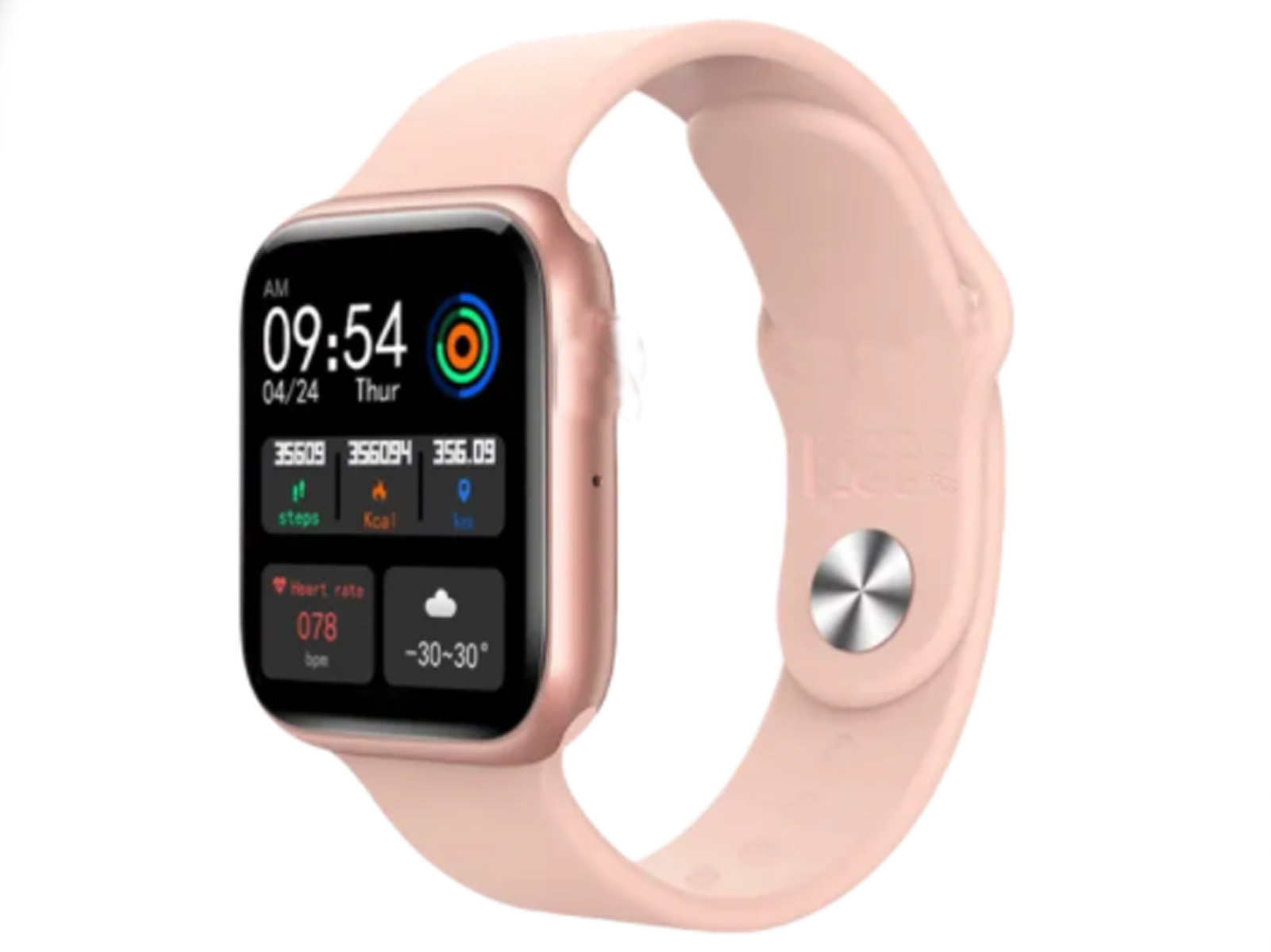 Smartwatch Klack Fitness t500plus rosa reloj deportivo inteligente kt500p bluetooth 5.0 accion pulsera con monitor ritmo resistente al agua compatible iphone 154