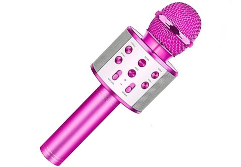 Karaoke Micrófono Inalambrico - KSING KLACK, Juguete Altavoz Bluetooth Rosa