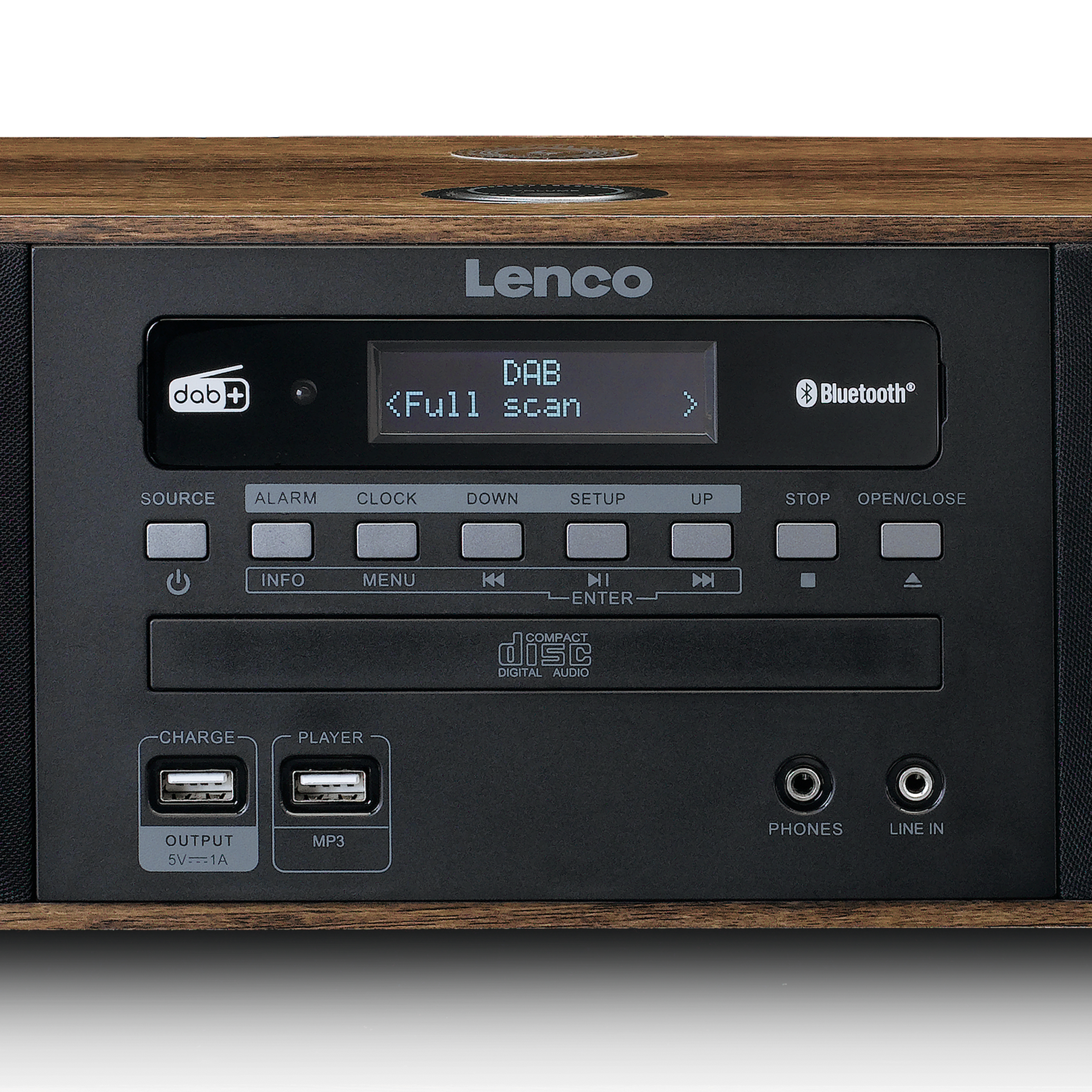 - LENCO Holz - Radio, FM, DAR-051WD Stereo DAB+, DAB+,FM, CD,Bluetooth,USB Bluetooth,