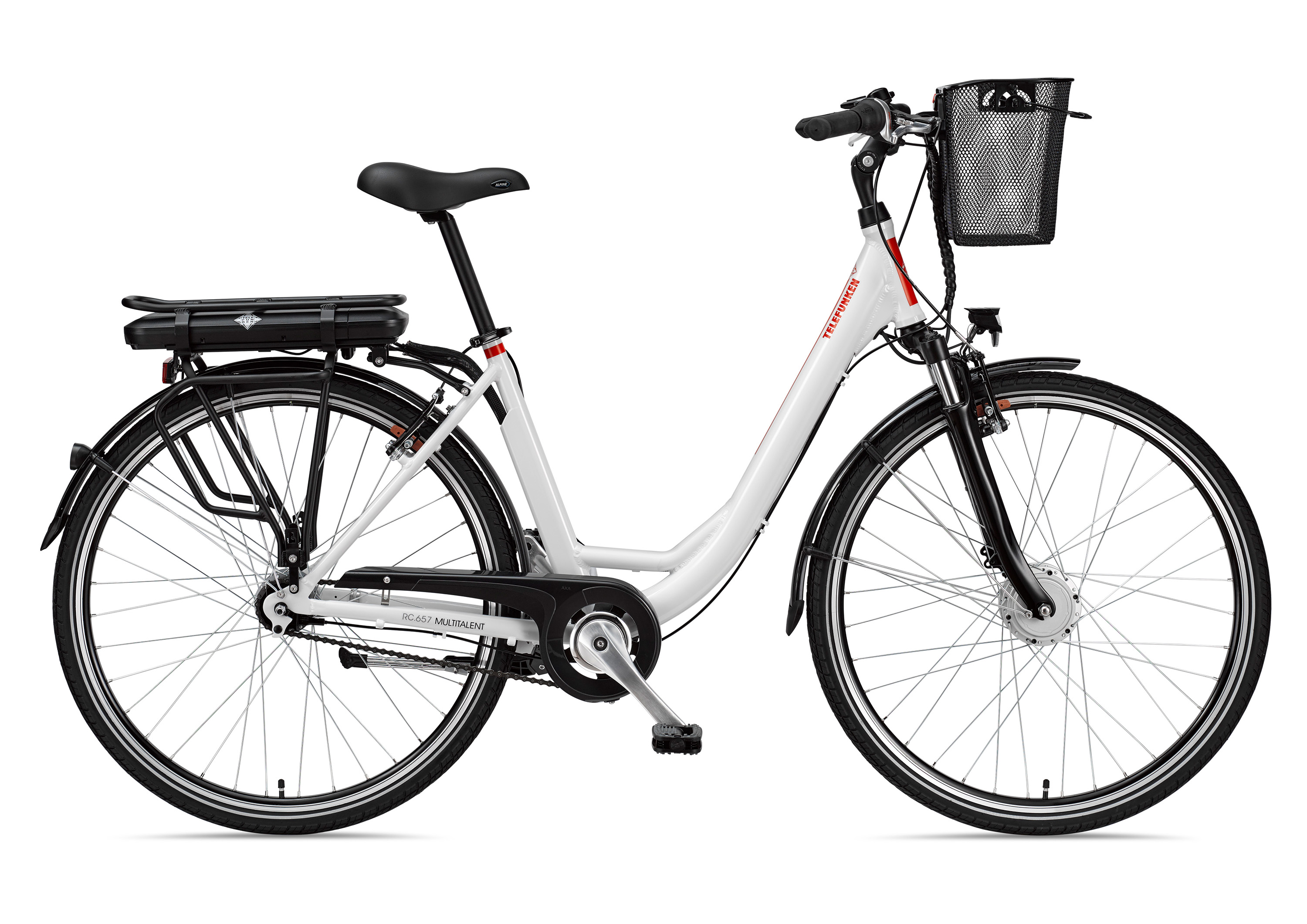 Zoll, (Laufradgröße: RC657 28 Weiß) Multitalent TELEFUNKEN Citybike 13, Unisex-Rad, weiß