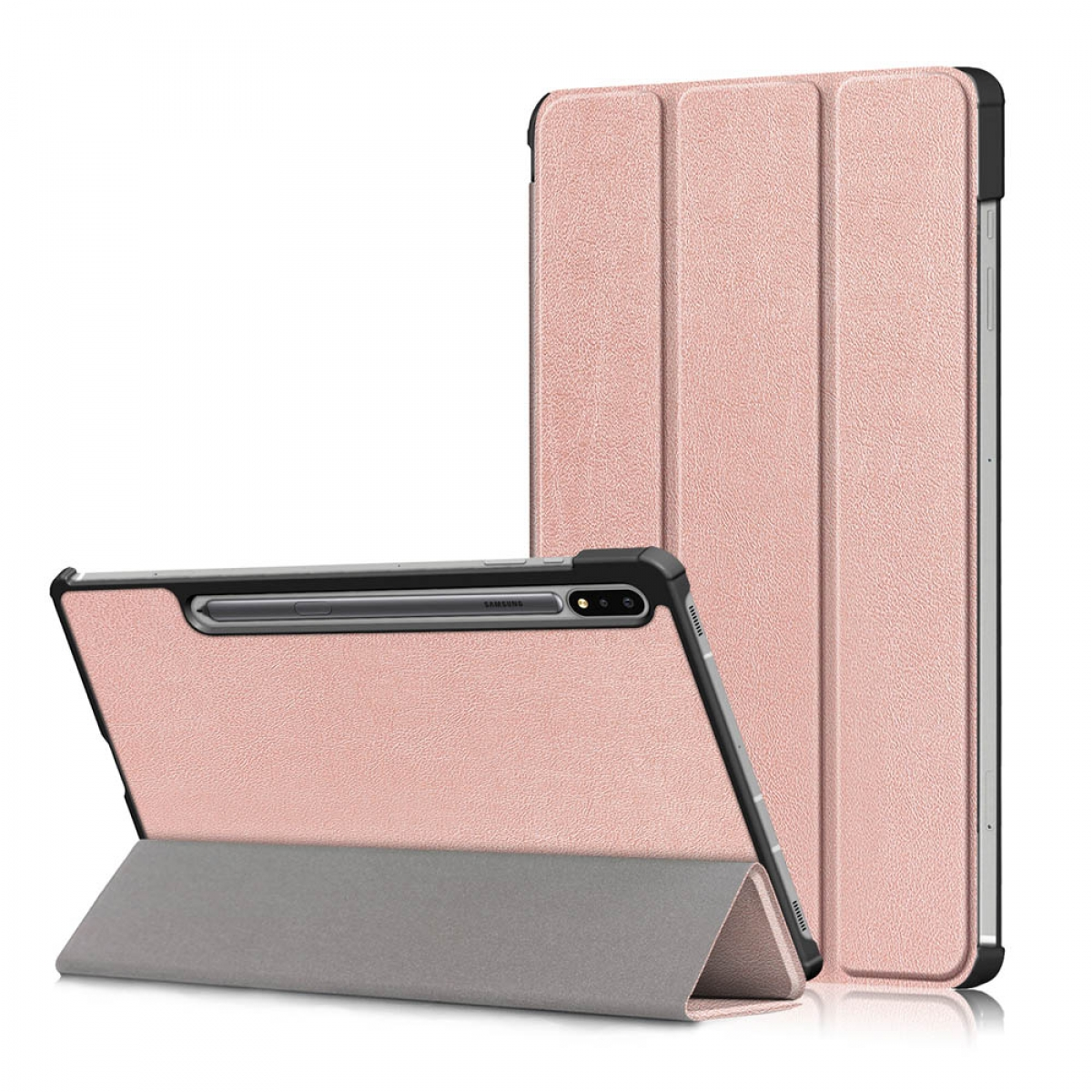Kunststoff, CASEONLINE Aktiv Rose Tablethülle für Samsung Bookcover