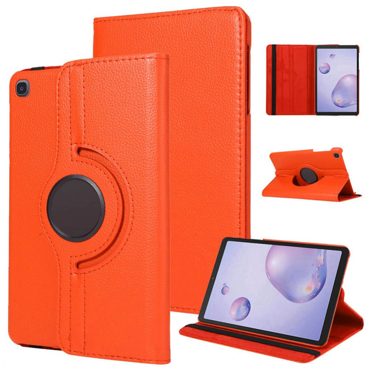 Bookcover Drehbar Kunststoff, Samsung 360 Tablethülle CASEONLINE für Orange