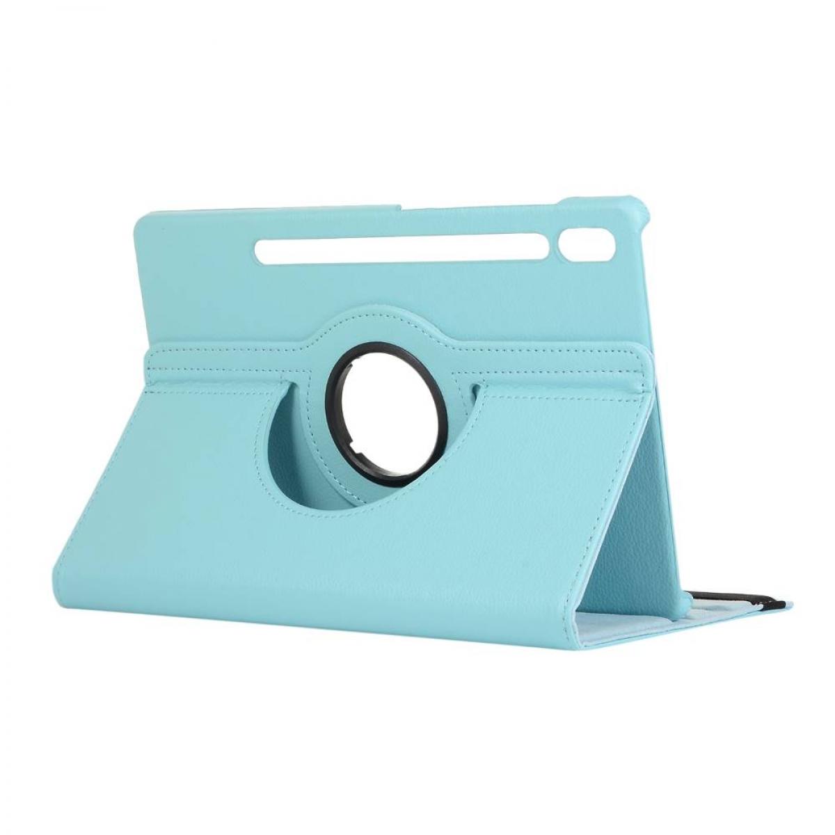 CASEONLINE 360 Drehbar Tablethülle Leather, Hellblau Synthetic Cover Full Samsung für