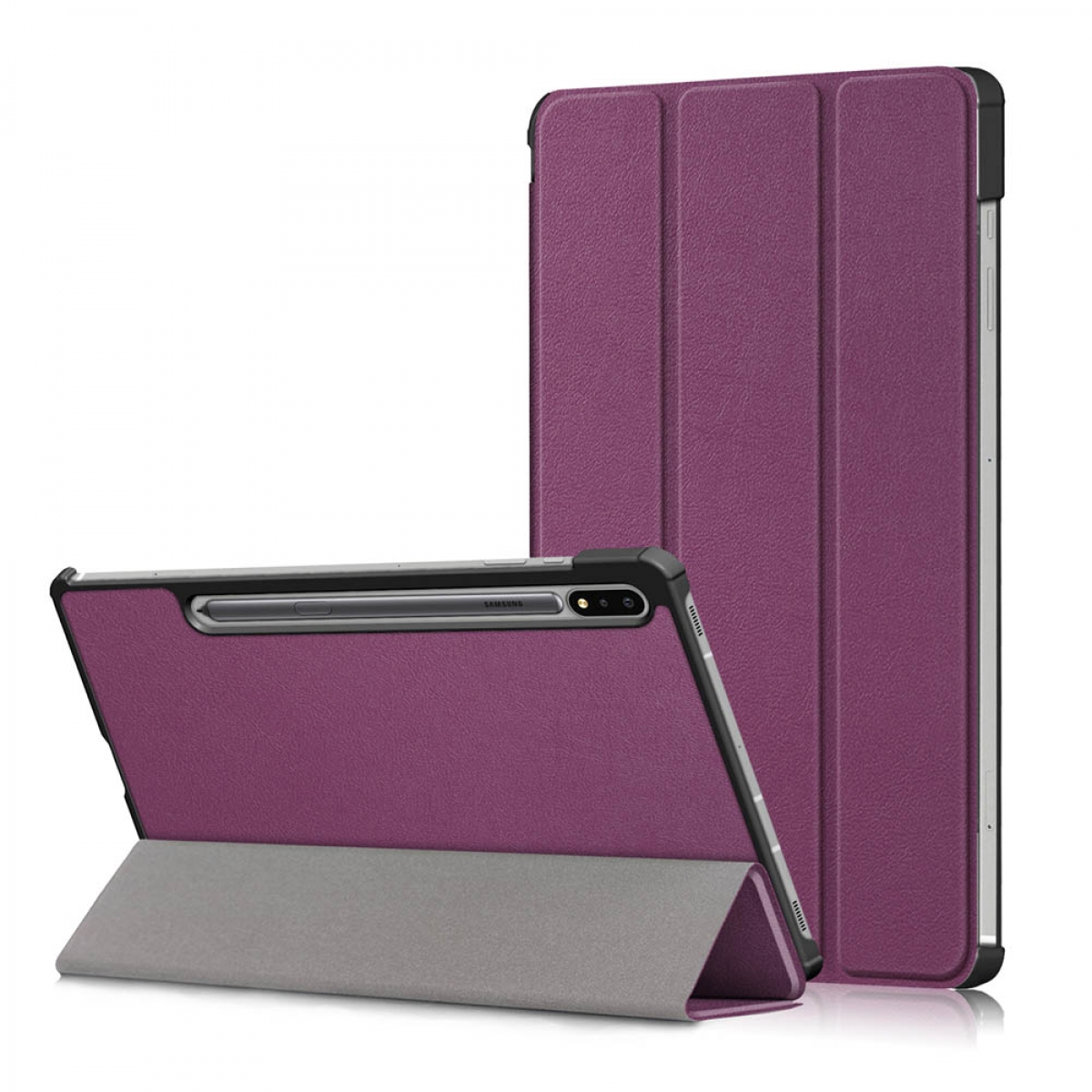CASEONLINE Aktiv Tablethülle Kunststoff, für Violett Samsung Bookcover