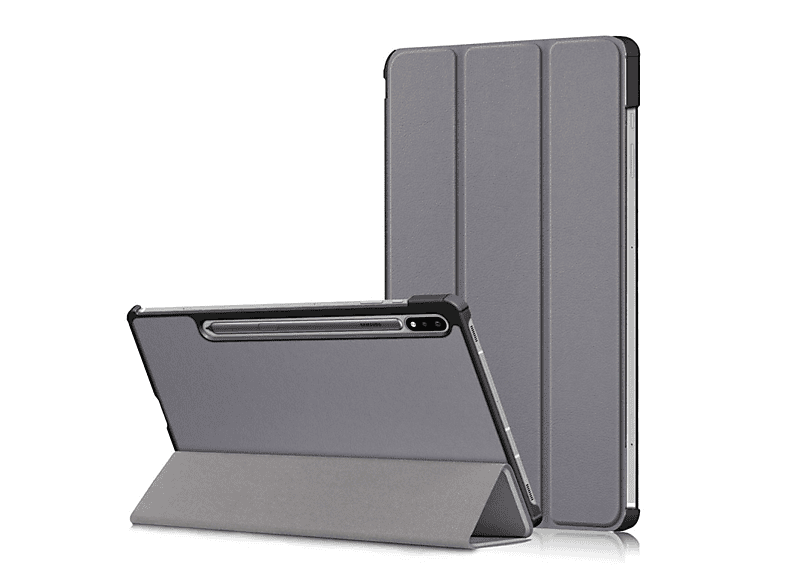 CASEONLINE Aktiv Tablethülle Bookcover für Samsung Kunststoff, Grau